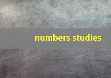 numbers studies